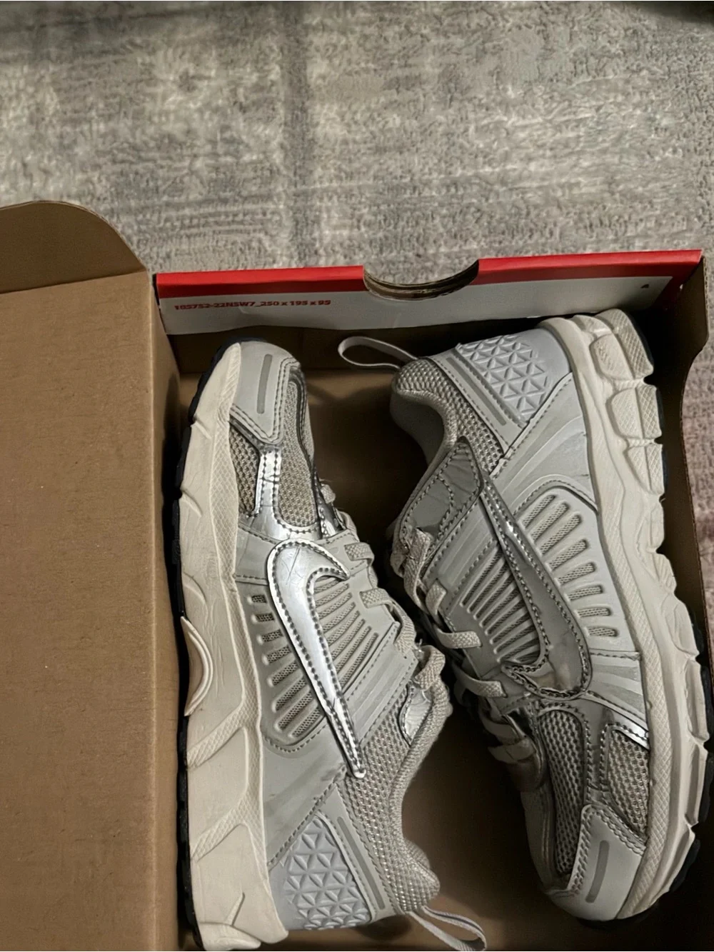 Nike Light Gray and Black Running Shoes